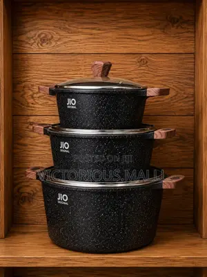 JIO Premium Granite Non Stick Cookware Pot Set