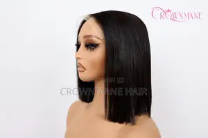 Bone Straight 10-Inch Human Hair Wig – 5x5 Closure, Pay on Delivery