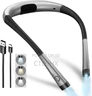 Glocusent Reading Light, Bendable Neck Light,80-Hr Rechargeable