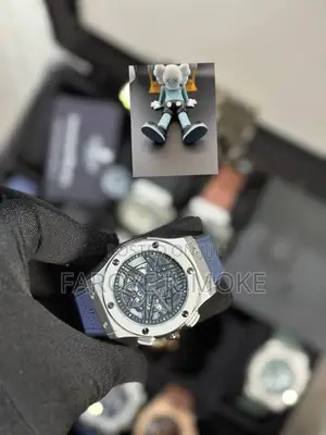 Luxury Hublot Style Men’s Wristwatch – Silver White Chronograph