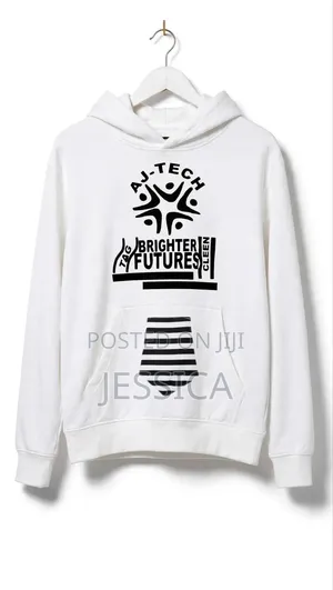 White AJ-Tech Brighter Futures Hoodie - AJ White Hacker Back - Unisex