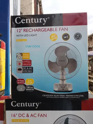 Century Rechargeable Table Fan "12" Inches