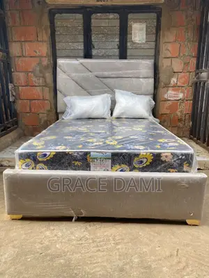 4x6 8 Inches Foreign Orthopedic Mattress + Bed Frame + Fiber Pillows