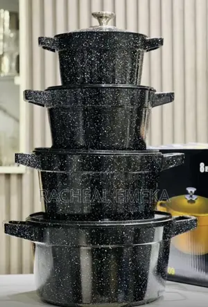 8-Piece Granite Non-Stick Cooking Pot Set 