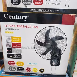 Century Rechargeable Wall Fan "16" Inches