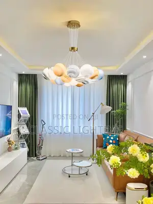 Nordic Planet Moon Chandelier Designer Creative Dining Room Bedroom