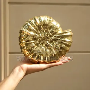 Textured Gold Acrylic Party Clutch Purse