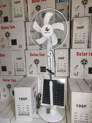 16inches Solar Powered Rechargeable Standing Fan