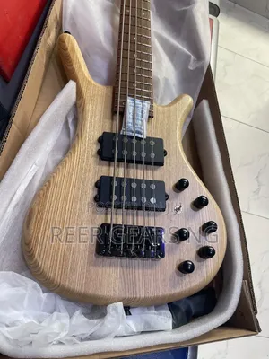 Original Guson 5 Strings Active Bass Guitar Double Battery