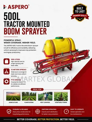 500 Liters Tractor Mounted Boom Sprayer