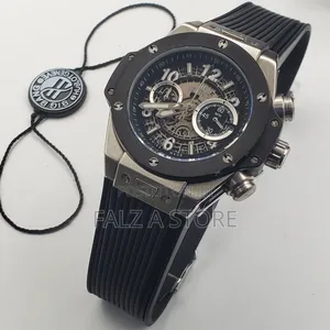 Hublot Chronography Rubber Wristwatch (QUARTZ MOVEMENT)