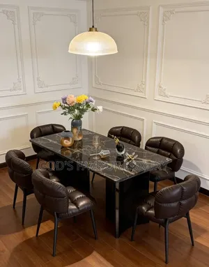 Modern Marble Dining Table and Chairs