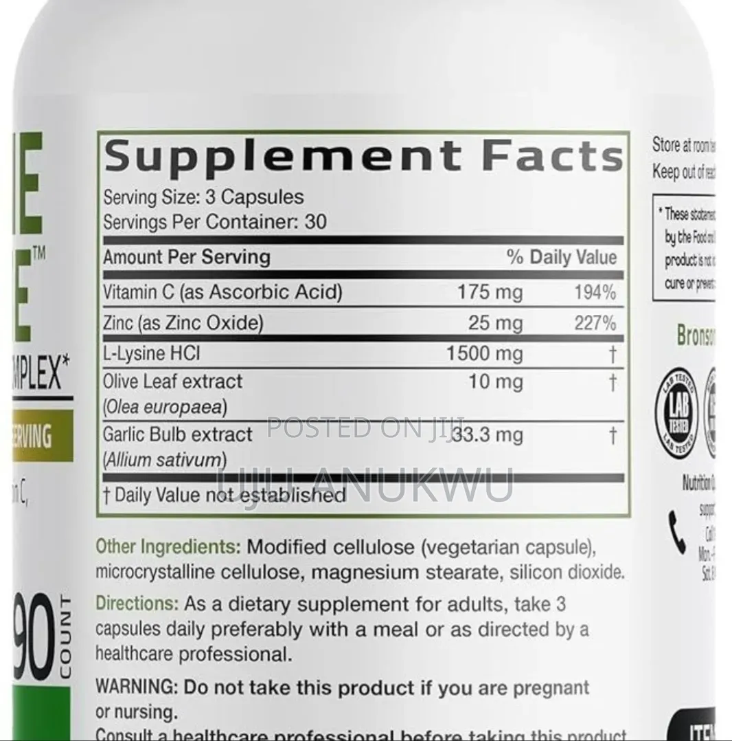 Bronson L-Lysine Defence Immune Support Complex
