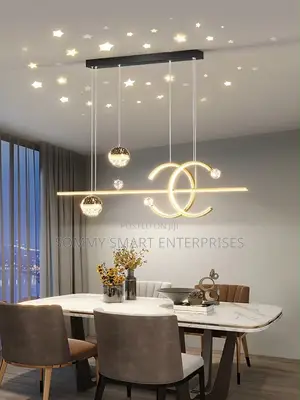 Modern Gold Ring Crystal Multi-Pendant LED Chandelier