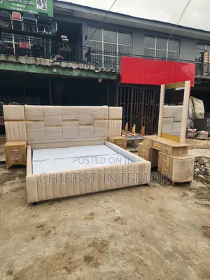Cream Coloured 6by6 Set of Bed.