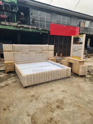 Luxury 6by6 Set of Cream Coloured Bed.