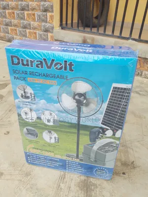 DuraVolt Solar Power Station With 12" DC Fan – Rechargeable Portable