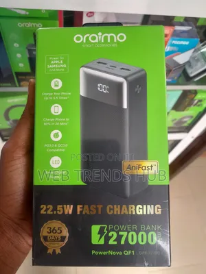 Oraimo PowerNova QF1 27,000mAh 22.5W Fast Charging Power Bank