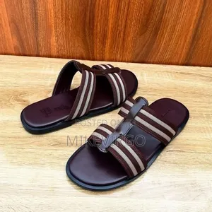 Handmade Chocolate Colour Unisex Strap Slippers
