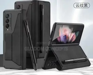 Leather Foldable Flip Cover With Spen for Samsung Galaxy Fold 3 ,4,5,6