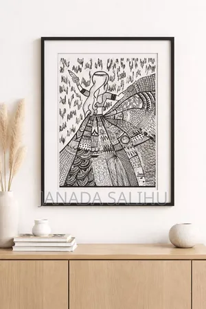 Original Hand Drawn Framed Artwork