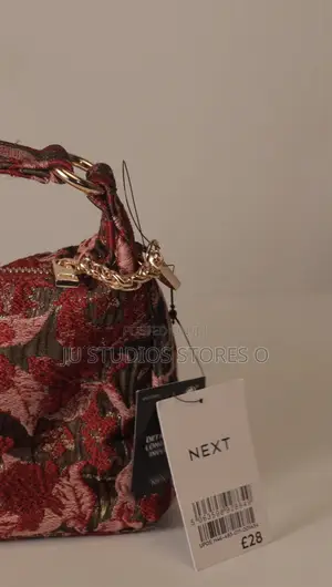 Next Red Floral Tapestry Shoulder Bag