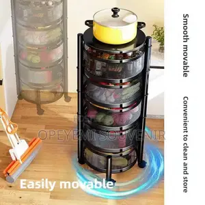 5-Tier Multi-Functional Rotating Kitchen Storage Rack