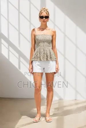 Floral Peplum Cami Top