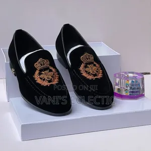 Men's Velvet Royal Crest Loafers (Shoes)