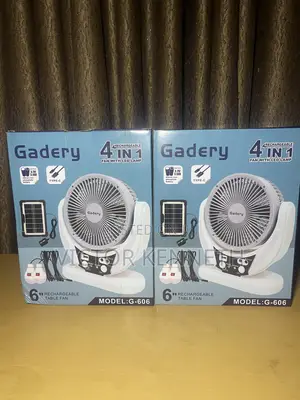 Gadery 4 in 1 Rechargeable Fan (Solar)