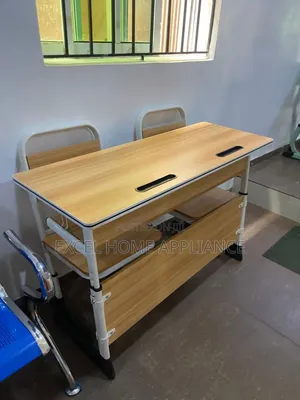 Modern 2-Seater Student Desk Chair Set
