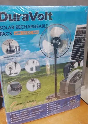 Original 5in1 Sola Pack Rechargeable With Table Fan + AC/ DC Adapter