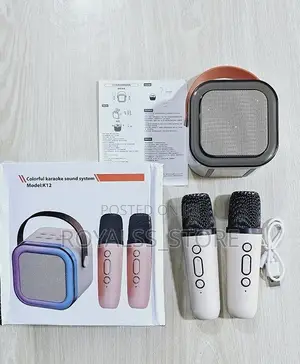 RGB Wireless Karaoke Bluetooth Speaker With Two Microphones