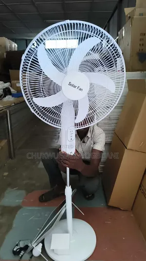 18 Inch Rechargeable Solar Fan (High Quality) With External Bulb