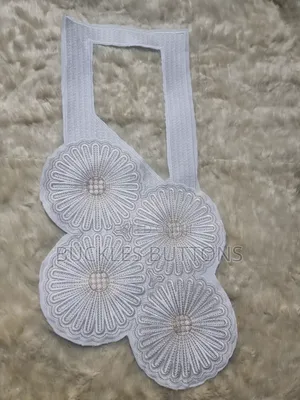 White Agbada Monogram Design