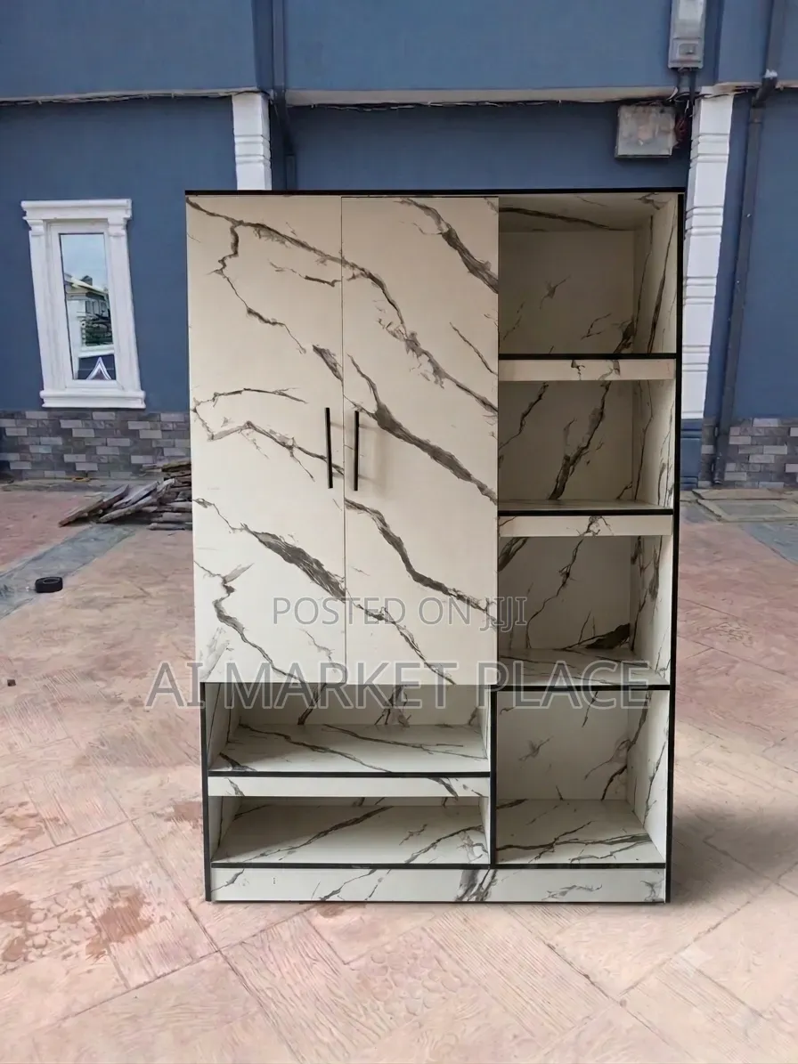 Modern Marble-Patterned Wardrobe 4ft by 6ft