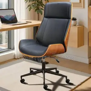 Generic Walnut High Back Office Chair