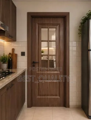 Hardwood Glass Wooden Door