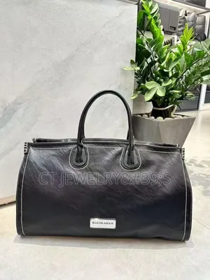 Balikadan Travel Duffle Bag Is Constructed From Black Leather With