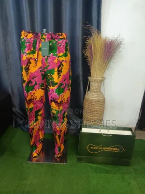 Multicolor Geometric Print Palazzo Pants