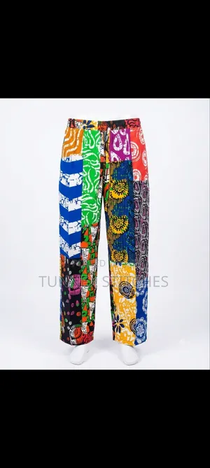 Multicolour Geometric Wax Print Palazzo Pants