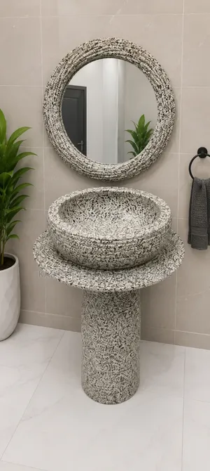 Luxury Stylish Terrazzo Bathroom and Dinning Vanity Set