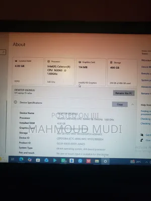 Laptop HP 15-ra003nia 4GB Intel Celeron HDD 500GB