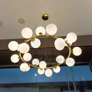 Bubble Chandelier Led Gold Pendant Lamp for Bedroom Living Room Dining