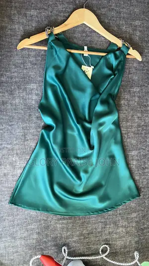 Satin Cowl-Neck Mini Dress