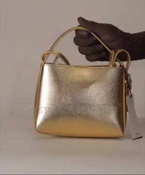 MNG Metallic Gold Faux Leather Mini Shoulder Bag