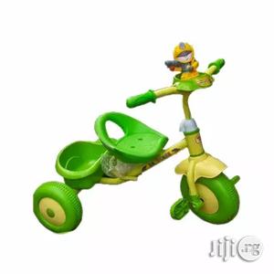 Happy Family Baby Tricycle With Carrier - Green Yellow