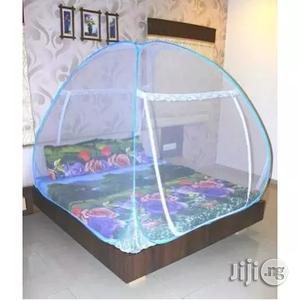 Foldable Treated Tent Mosquito Net for 4x6ft Bed Size-Blue