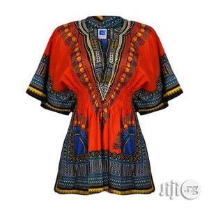 African Prints Danshiki for Her- Orange Yellow