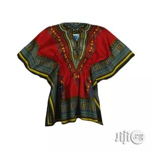 African Print Traditional Danshiki for Her -Red